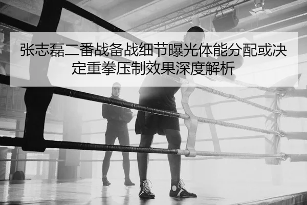 张志磊二番战备战细节曝光体能分配或决定重拳压制效果深度解析
